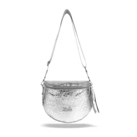 Kép 2/6 - Zellia Női Oldaltáska 21028 Ezüst Lakk - Krokkó -
