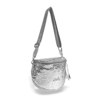 Kép 3/6 - Zellia Női Oldaltáska 21028 Ezüst Lakk - Krokkó -