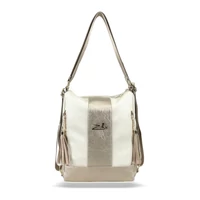 Kép 1/5 - Zellia Női Válltáska/Hátizsáká Alakítható 22184 Beige-Arany - Pearl-Brw -