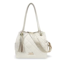 Kép 1/5 - Zellia Női Válltáska 24015 Beige Matt - Steppelt -