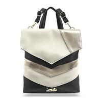 Kép 1/4 - Zellia Női Hátizsák 24031 Fekete-Beige-Arany