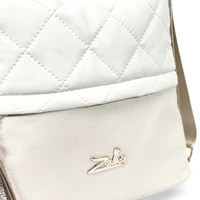 Kép 2/4 - Zellia Női Válltáska/Hátizsáká Alakítható 24040 Beige Matt - Steppelt -
