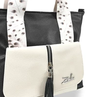 Kép 3/5 - Zellia Női Válltáska 24067 - Next C. Peacock - Fekete-Beige
