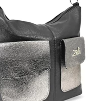 Kép 3/5 - Zellia Női Válltáska 24156 Fekete-Grafit - Crystal -