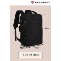 Kép 3/19 - Peterson Hátizsák Ptn 24421-5074 Black - 45 X 30 X 25 Cm