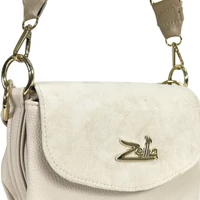 Kép 7/9 - Zellia Női Oldaltáska 25101 Beige - Velúr -