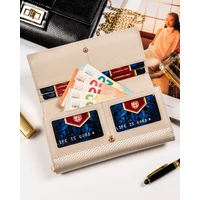 Kép 2/9 - Peterson Női Bőr Pénztárca 42100-Sbr - Rfid Védelemmel - Beige