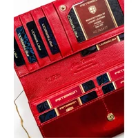 Kép 7/11 - Peterson Női Bőr Pénztárca Ptn 42106-Sh-8508 Red