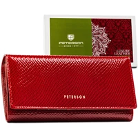 Kép 1/8 - Peterson Női Bőr Pénztárca Ptn 72401-Dsl-2820 Red