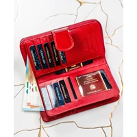 Kép 6/10 - Peterson Női Bőr Pénztárca Ptn 76116-Sh-0868 Red - Piros
