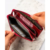 Kép 11/12 - Lorenti Női Bőr Pénztárca - Kulcstartóval - 76121-Sgn-7792 Red - Piros