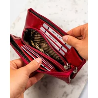 Kép 7/12 - Lorenti Női Bőr Pénztárca - Kulcstartóval - 76121-Sgn-7792 Red - Piros