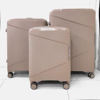Kép 1/7 - Zellia Polipropilén Bőrönd Ppb088 - Cappuccino Szett