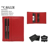 Kép 1/3 - Cavaldi Bőr Kártyatartó Cw1015-Ndm-0872 Red - Piros