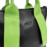 Kép 4/10 - Zellia Női Kézitáska H728 Fekete-Lemon