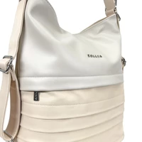 Kép 3/6 - Zellia Női Válltáska/Hátizsáká Alakítható Hz-111 Beige-Arany - Y678 -