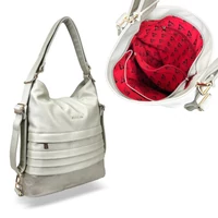 Kép 6/6 - Zellia Női Válltáska/Hátizsáká Alakítható Hz-111 Pearl Beige - Gyöngyházas - K960