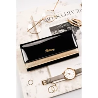 Kép 4/12 - Peterson Női Bőr Pénztárca Ptn Lj-421028-0643 Black-Gold - Fekete-Arany