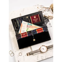 Kép 8/12 - Peterson Női Bőr Pénztárca Ptn Lj-421028-0643 Black-Gold - Fekete-Arany