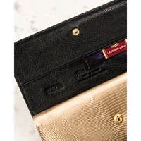 Kép 9/12 - Peterson Női Bőr Pénztárca Ptn Lj-421028-0643 Black-Gold - Fekete-Arany