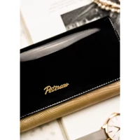 Kép 4/12 - Peterson Női Bőr Pénztárca Ptn Lj-42106-0681 Black-Gold - Fekete-Arany