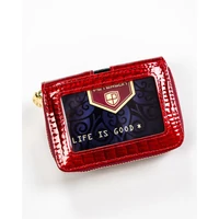 Kép 10/11 - Peterson Női Bőr Pénztárca Ptn Ph33-3-Rs-1580 Red - Piros-Fekete