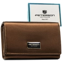 Kép 1/9 - Peterson Női Pénztárca - Echo És Természetes Bőr Ptn Ps112-Hnl-2913 Brown
