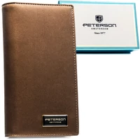 Kép 1/8 - Peterson Női Pénztárca - Echo És Természetes Bőr Ptn Ps1431-Hnl-2852 Brown