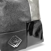 Kép 3/5 - Zellia Női Válltáska Zlb111 Fekete-Bronz - Crystal-Lakk -