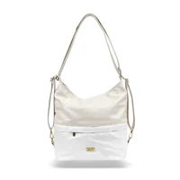 Kép 1/5 - Zellia Női Válltáska/Hátizsáká Alakítható Zlb275 Beige-Fehér - Shiny -