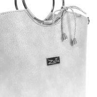 Kép 4/6 - Zellia Női Kézitáska Zvn22030 Ezüst - Shiny Waves -