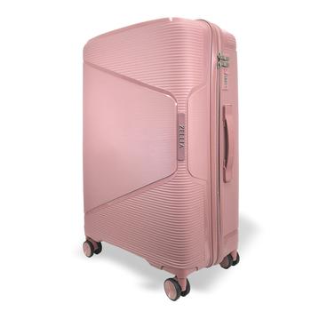 Zellia S méretű polipropilén bőrönd – könnyű, strapabíró kézipoggyász 55×40×20 cm méretben, stílusos rose gold színben. Tökéletes választás rövid utazásokhoz és repülőre felvihető poggyászként.