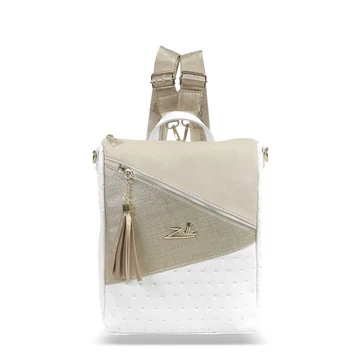 Zellia Női Hátizsák 23137 - Fehér-Arany-Beige - Ss -