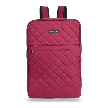 Zellia Hátizsák | Kézipoggyász Hz-104 Piros - Steppelt - Vízlepergetős - 40 X 25 X 20 Cm