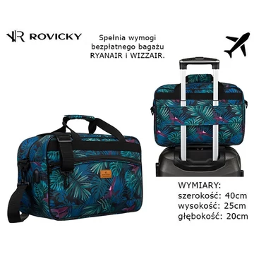 Rovicky Utazótáska - Kézipoggyász - Mintás - R-Tl15608-8893 17 - 40 X 25 X 20 Cm