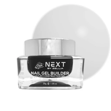 Next By Zellia Gel Builder / Epítő Zselé 30G - Hema Free - Zgb-003 - White
