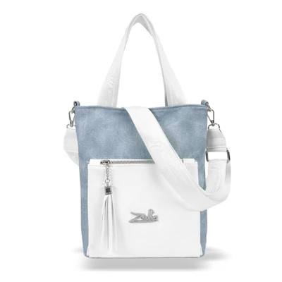 Zellia Női Válltáska/Kézitáska 17095 Jeans Blue-Fehér