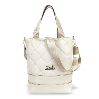 Zellia Női Válltáska/Kézitáska 21026 Beige Matt - Steppelt -