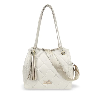Zellia Női Válltáska 24015 Beige Matt - Steppelt -
