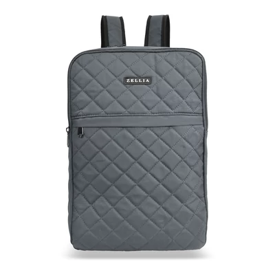 Zellia Hátizsák | Kézipoggyász Hz-104 Sötét Szürke - Steppelt - Vízlepergetős - 40 X 25 X 20 Cm