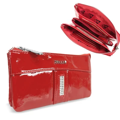Zellia Női Pénztárca Hz-127 K892 - 2166 -Aurora Red - Piros Lakk