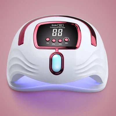 Nagy Teljesítményű, 268 W-Os Gél Uv Led-Es Körömlámpa - 57 Led-Del - Sun S5 - Pink