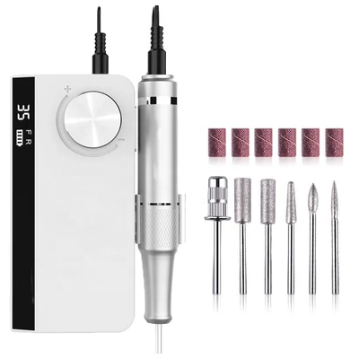 Professzionális Hordozható, Akkumulátoros,  Műkörmös Csiszológép - Uv501-1 - Fehér