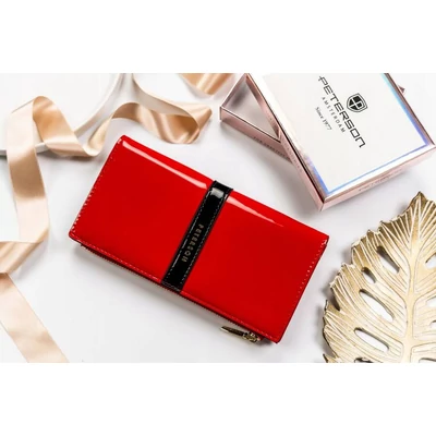 Peterson Női Pénztárca Ptn 004-Lak-9604 Red-Black
