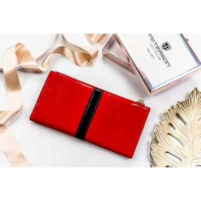 Peterson Női Pénztárca Ptn 004-Lak-9604 Red-Black