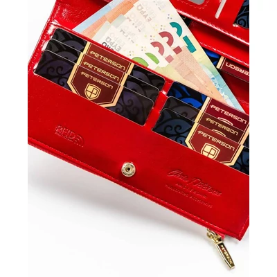 Peterson Női Pénztárca Ptn 004-Lak-9604 Red-Black