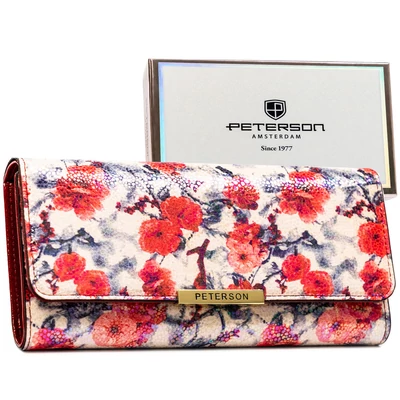 Peterson Női Pénztárca Ptn 006-Bky-9174 White-Red