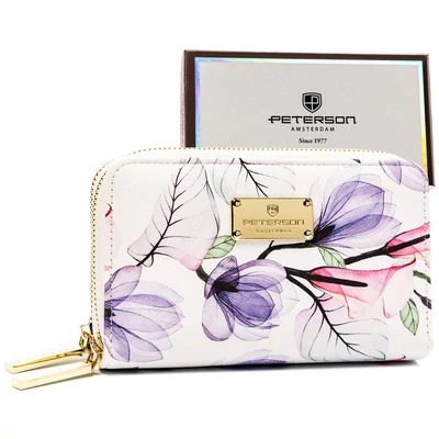 Peterson Női Pénztárca Ptn 007-F8-7845 Beige Flower 01