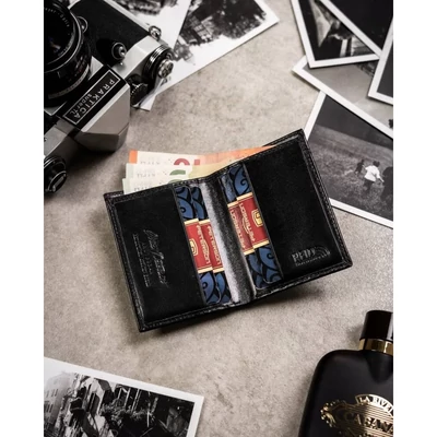 Peterson Férfi BŐR PÉNZTÁRCA SZETT + KULCSTARTÓVAL + KÁRTYTARTÓ  SET3-N992L-VT-5396 Black