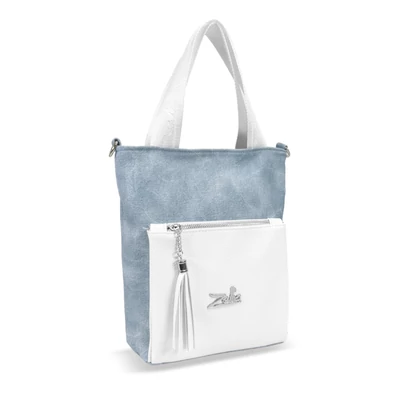 Zellia Női Válltáska/Kézitáska 17095 Jeans Blue-Fehér